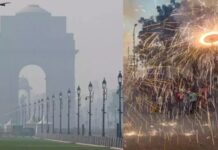 दिल्ली की हवा में घुला पटाखों का जहर, प्रदूषण स्तर गंभीर श्रेणी में