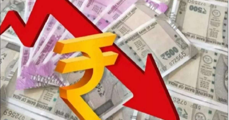 रूपये में अब तक की सबसे बड़ी गिरावट